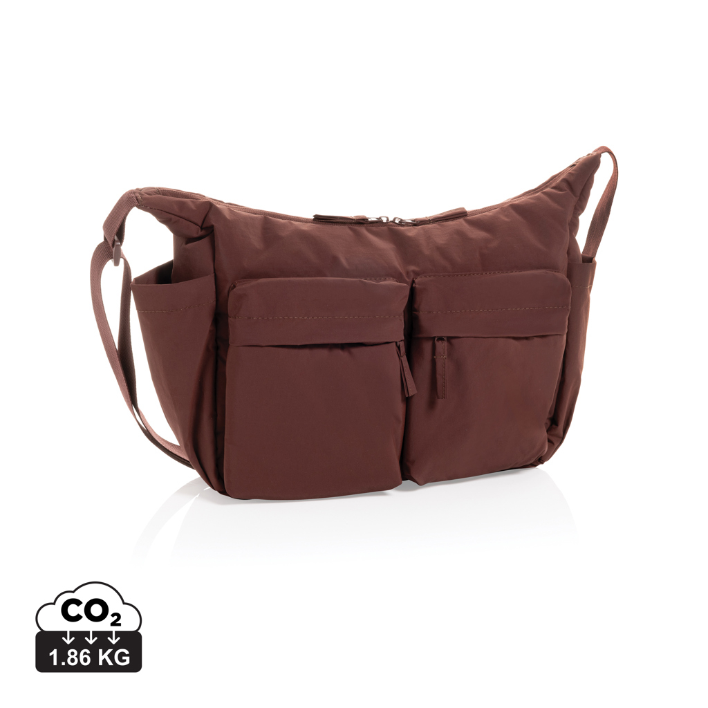 Sac bandoulière personnalisé à poches Kento Urban rouge bordeaux